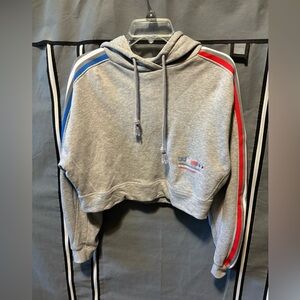 adidas ADICOLOR TRICOLOR TREFOIL CROP HOODIE
